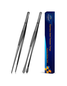 Pinzas de Cocina JETKONG 30.48 cm Acero Inoxidable Negras