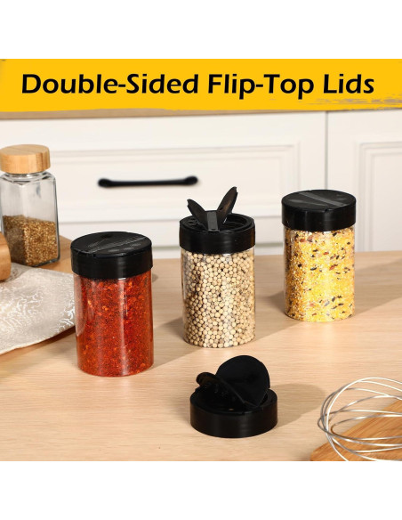 Paquete de 30 frascos de especias Yiyiring 250 ml con tapa abatible