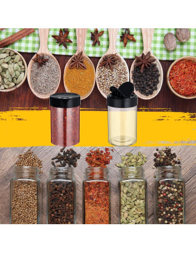 Paquete de 30 frascos de especias Yiyiring 250 ml con tapa abatible