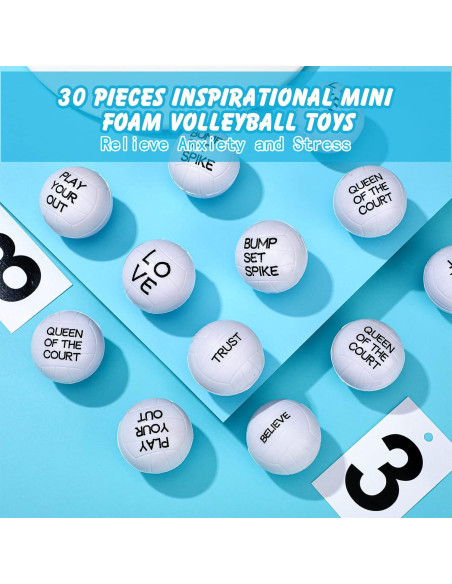 30 Mini Pelotas de Voleibol de Espuma Rtteri - Regalos y Decoración