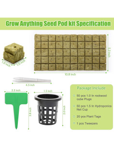 Set de Cubos de Plantación de Lana de Roca Windspeed 120 Pcs 2