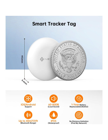 Etiquetas de Seguimiento Bluetooth NOVOO Air - Paquete de 2