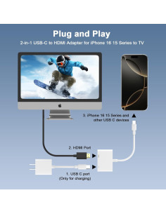 Adaptador USB C a HDMI 4K para iPhone 17/16/15 - Shenzhen 2