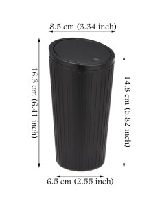 Mini Basurero de Coche AuMoHall Negro Compacto 16.28 cm 2