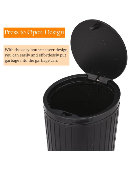 Mini Basurero de Coche AuMoHall Negro Compacto 16.28 cm