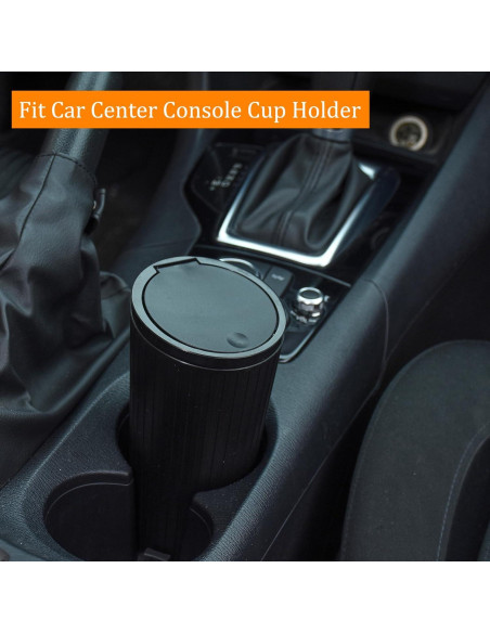 Mini Basurero de Coche AuMoHall Negro Compacto 16.28 cm
