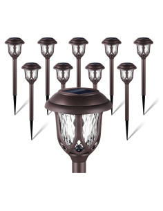 Luces Solares para Jardín EXCMARK - Paquete de 10, Marrón
