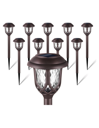 Luces Solares para Jardín EXCMARK - Paquete de 10, Marrón