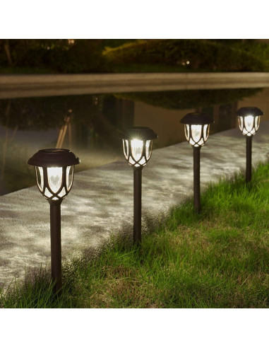 Luces Solares para Jardín EXCMARK - Paquete de 10, Marrón
