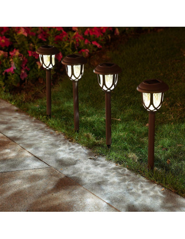 Luces Solares para Jardín EXCMARK - Paquete de 10, Marrón