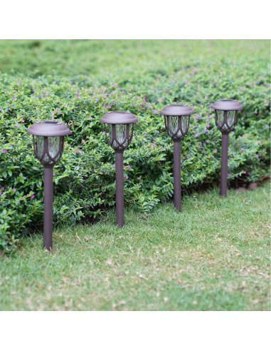 Luces Solares para Jardín EXCMARK - Paquete de 10, Marrón