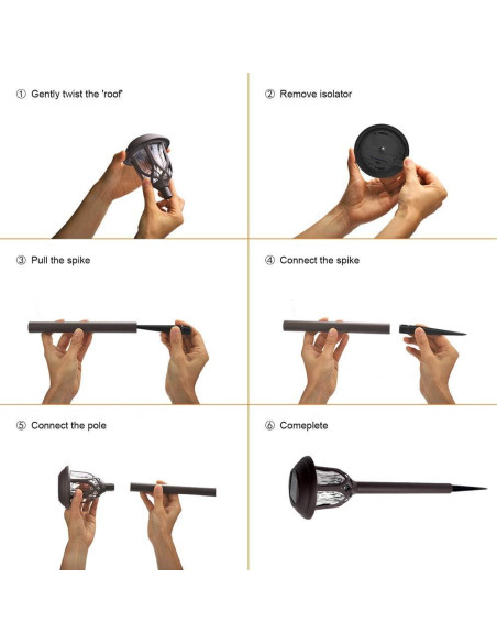 Luces Solares para Jardín EXCMARK - Paquete de 10, Marrón