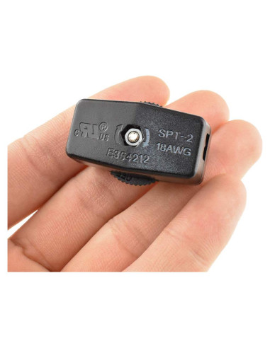 Interruptor de Cable Rotativo HAHIYO 3A 125V Doble Polo Negro