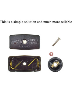 Interruptor de Cable Rotativo HAHIYO 3A 125V Doble Polo Negro 2