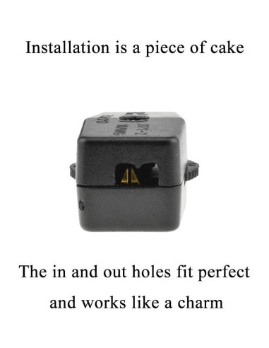 Interruptor de Cable Rotativo HAHIYO 3A 125V Doble Polo Negro