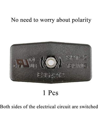 Interruptor de Cable Rotativo HAHIYO 3A 125V Doble Polo Negro