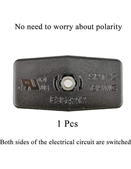 Interruptor de Cable Rotativo HAHIYO 3A 125V Doble Polo Negro