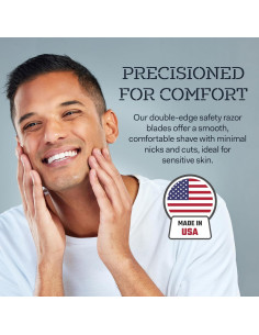 Cuchillas de Afeitar Doble Filo Battle Brothers - Acero Inoxidable, 50 Unidades 2