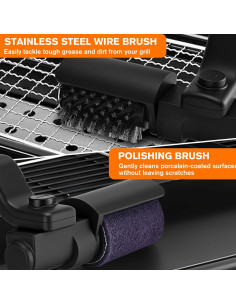 Cepillo Limpiador Eléctrico GlamChi LZ-8057 para Parrillas 2