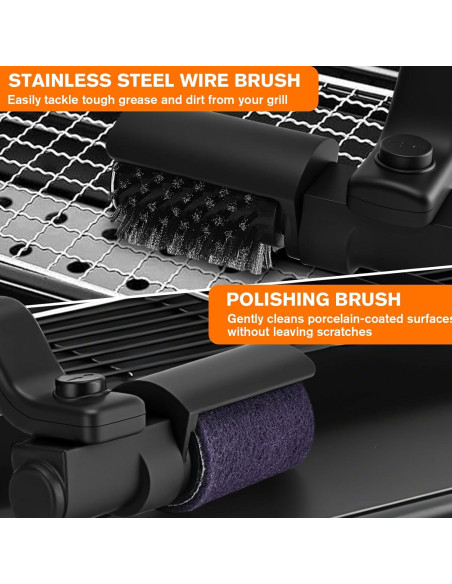 Cepillo Limpiador Eléctrico GlamChi LZ-8057 para Parrillas