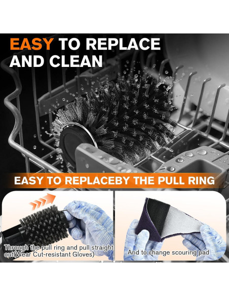 Cepillo Limpiador Eléctrico GlamChi LZ-8057 para Parrillas