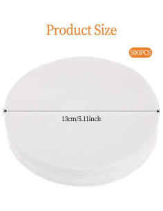 500 Hojas Papel Parchment Antiadherente 13cm Giantree 2