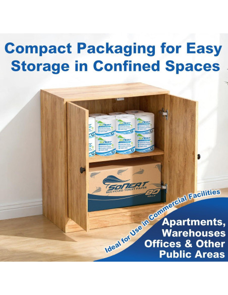 Papel Higiénico 2 Capas SoNeat 80 Rollos 500 Hojas Cada Uno