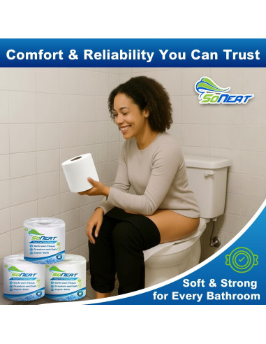 Papel Higiénico 2 Capas SoNeat 80 Rollos 500 Hojas Cada Uno