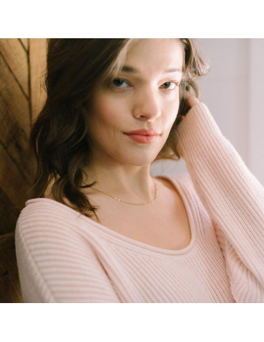 Collar Choker de Cadena HONEYCAT en Baño de Oro 18k y Rodio