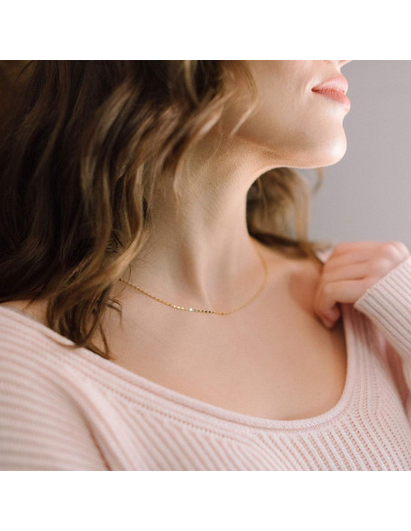 Collar Choker de Cadena HONEYCAT en Baño de Oro 18k y Rodio