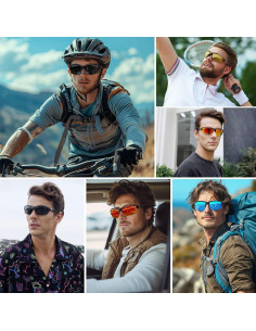 Gafas de Sol Deportivas Polarizadas UV400 Unisex Marco Blanco 2