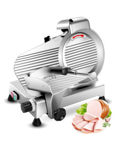 Cortadora de Carne Zomagas 10" 240W Semi-Automática Acero Inoxidable 2