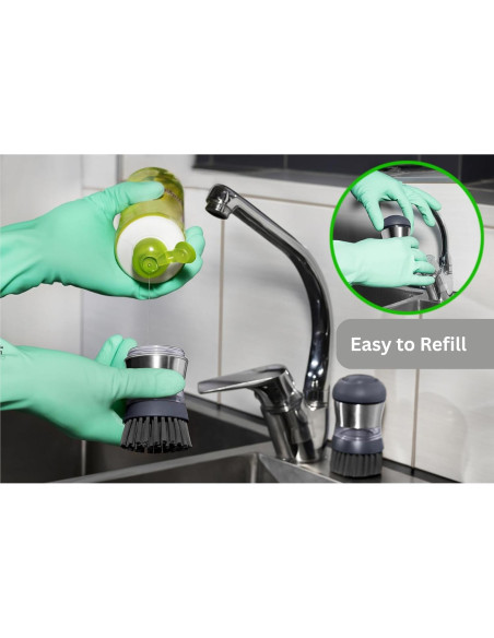 Cepillo dispensador de jabón Genérico con cerdas anguladas