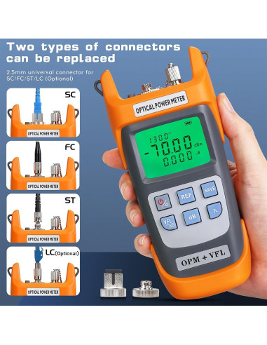 Medidor de Potencia Óptica SAIVXIAN G710B 30-70~+10dBm