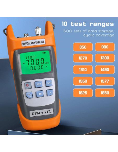 Medidor de Potencia Óptica SAIVXIAN G710B 30-70~+10dBm