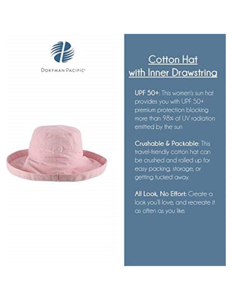 Sombrero de Algodón Aqua Scala para Mujeres UPF 50+