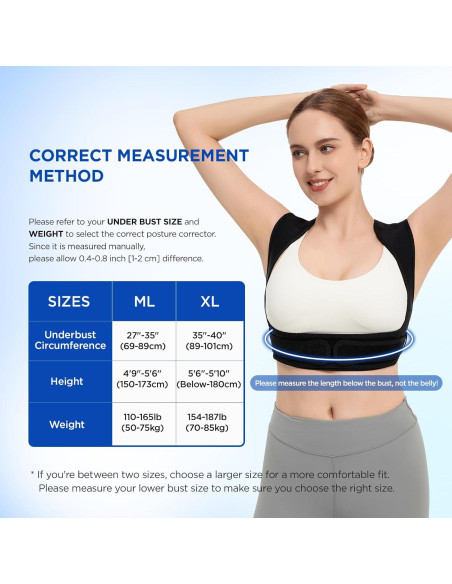 Corrector de Postura Vicorrect Ajustable para Espalda - Unisex