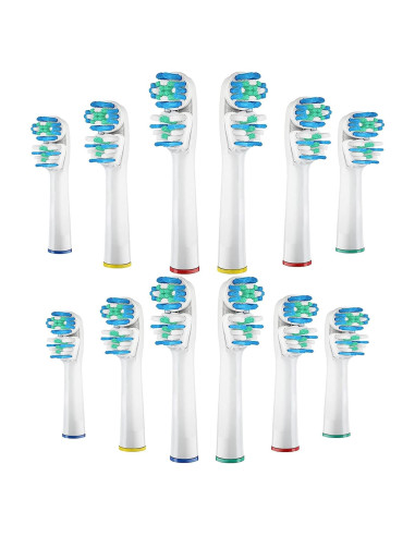 Cabezas de cepillo DeBizz Dual-Clean para Oral-B - 12 piezas