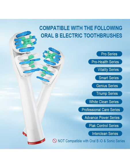 Cabezas de cepillo DeBizz Dual-Clean para Oral-B - 12 piezas
