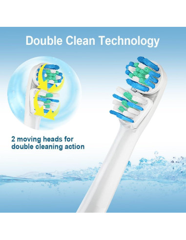 Cabezas de cepillo DeBizz Dual-Clean para Oral-B - 12 piezas