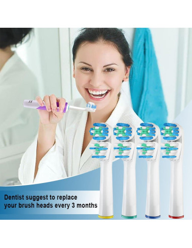 Cabezas de cepillo DeBizz Dual-Clean para Oral-B - 12 piezas
