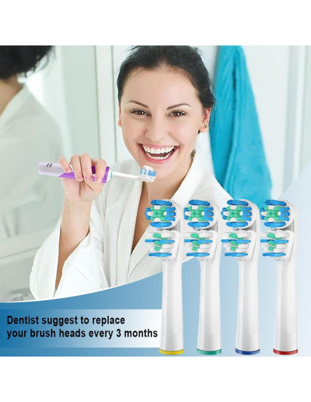 Cabezas de cepillo DeBizz Dual-Clean para Oral-B - 12 piezas