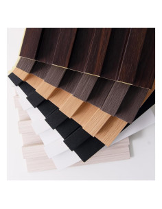 Panel Acústico de Listones WPC Art3d - Muestra 6 Piezas 15.24 cm