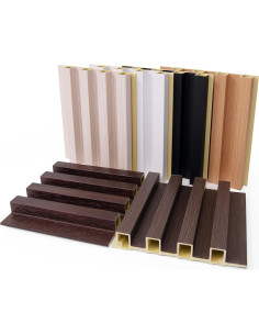 Panel Acústico de Listones WPC Art3d - Muestra 6 Piezas 15.24 cm 2