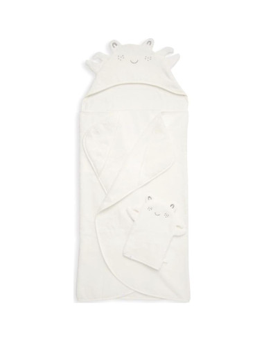 Conjunto de Toalla con Capucha y Paño de Lavado Barefoot Dreams - Cangrejo