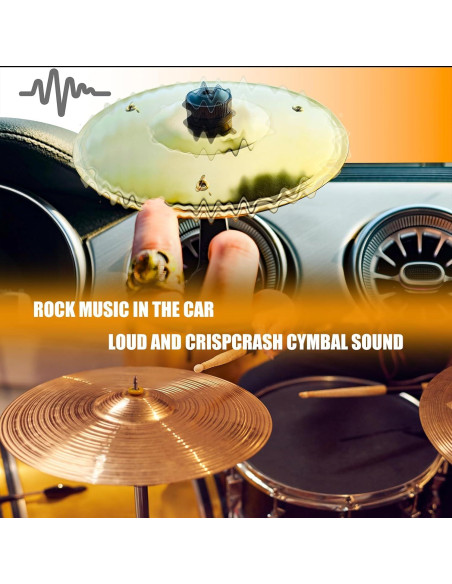 Cymbal de coche ZERIKWON - Accesorio de entretenimiento plata