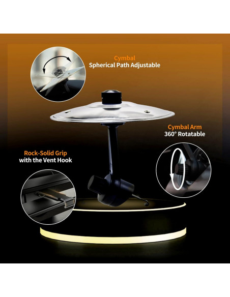 Cymbal de coche ZERIKWON - Accesorio de entretenimiento plata