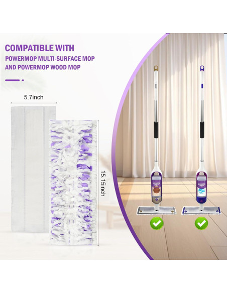 15 Recargas Almohadillas Desechables Mopa PowerMop Fenkabs