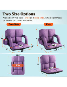 Silla de Estadio Time Forest Púrpura Reclinable 6 Posiciones 2