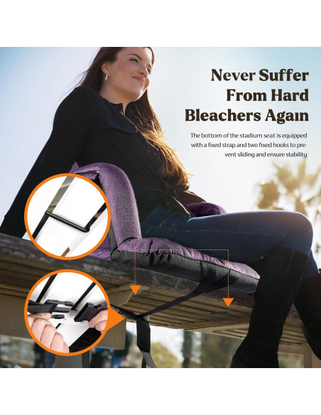 Silla de Estadio Time Forest Púrpura Reclinable 6 Posiciones